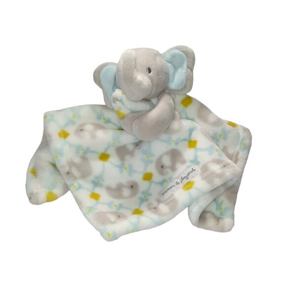 2016 Blankets & Beyond Plush Elephant Baby Lovey Security Blanket 14" - Picture 1 of 6